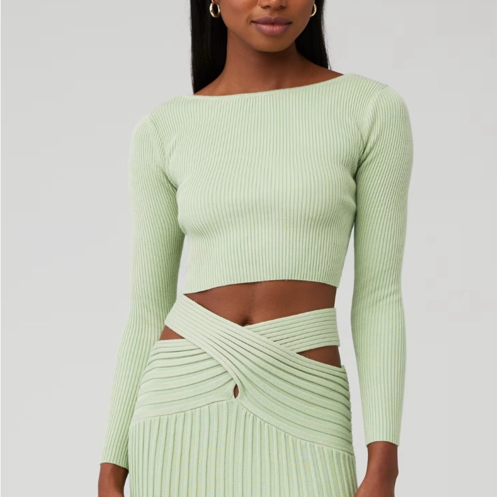 Sovere Honour Mint Green Knit Top